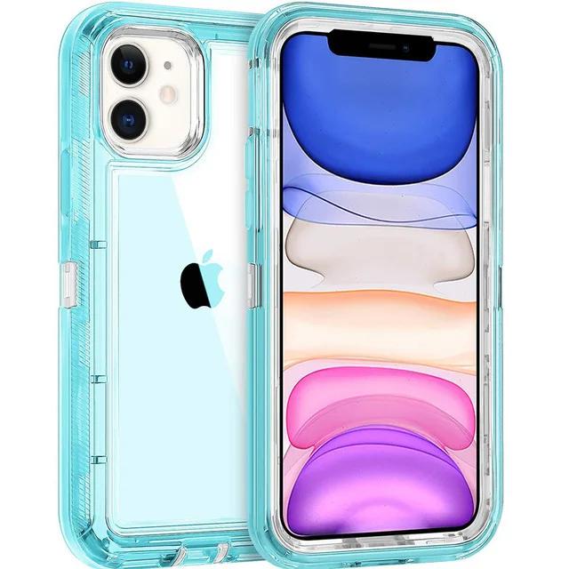 3в1 прочный жесткий чехол Otter Box для iPhone16 Pro Max 15 14 13 11 X XR XSMAX SE 6 7 8Plus прозрачный противоударный защитный чехол с подушкой безопасности
