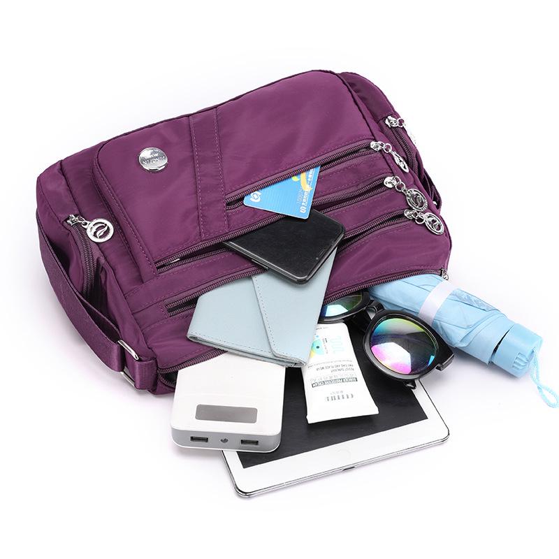 Женская водонепроницаемая сумка из нейлонового холста через плечо и через плечо - в японском и корейском стиле для повседневного использования