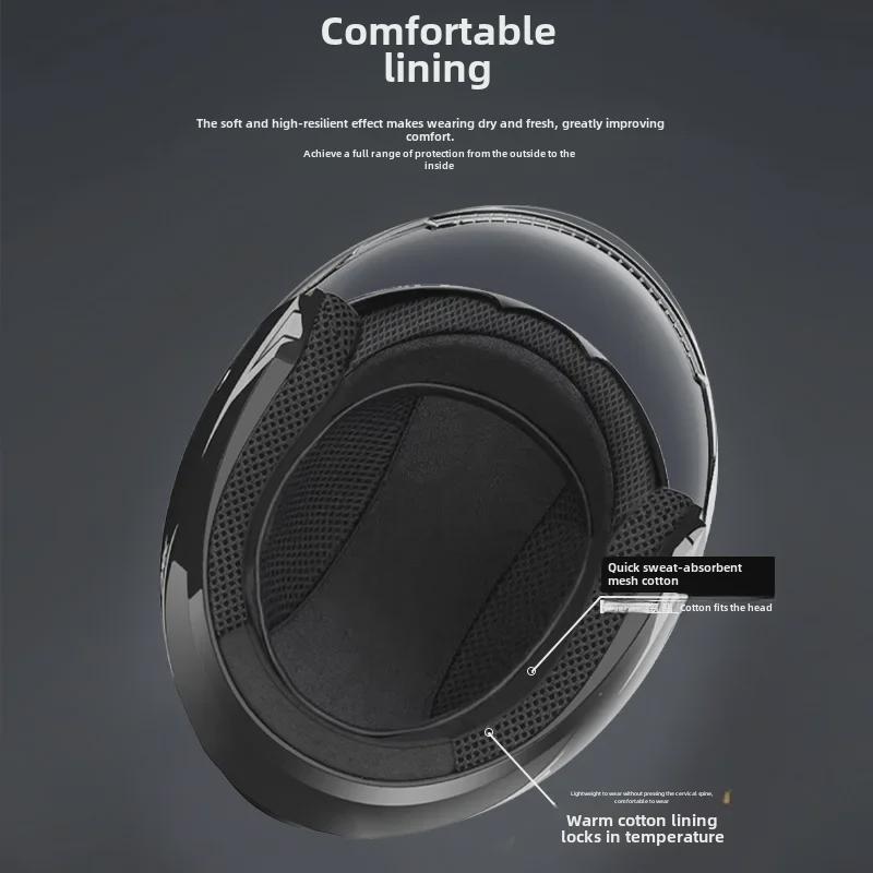 Сертифицированный 3C мотоциклетный шлем для всех сезонов – защитный полушлем для мужчин и женщин для зимнего тепла