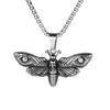 2023 Skull Moth Titanium Steel Men's Hip-Hop Necklace – Trendy European & American Jewelry