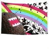 1PC Domo Kun Rainbow Tapestry Polyester 2D Print Graffiti Colorful Design Wall Decor Gift for Bedroom Living Room