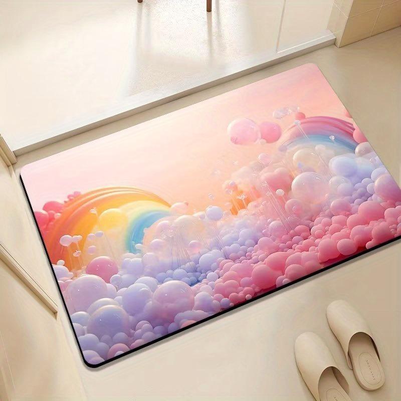 Three-dimensional Flower Diatom Mud Floor Mat Bathroom Carpet Toilet Footpad Super Absorbent Washstand Mats Home Entry Decor Rug