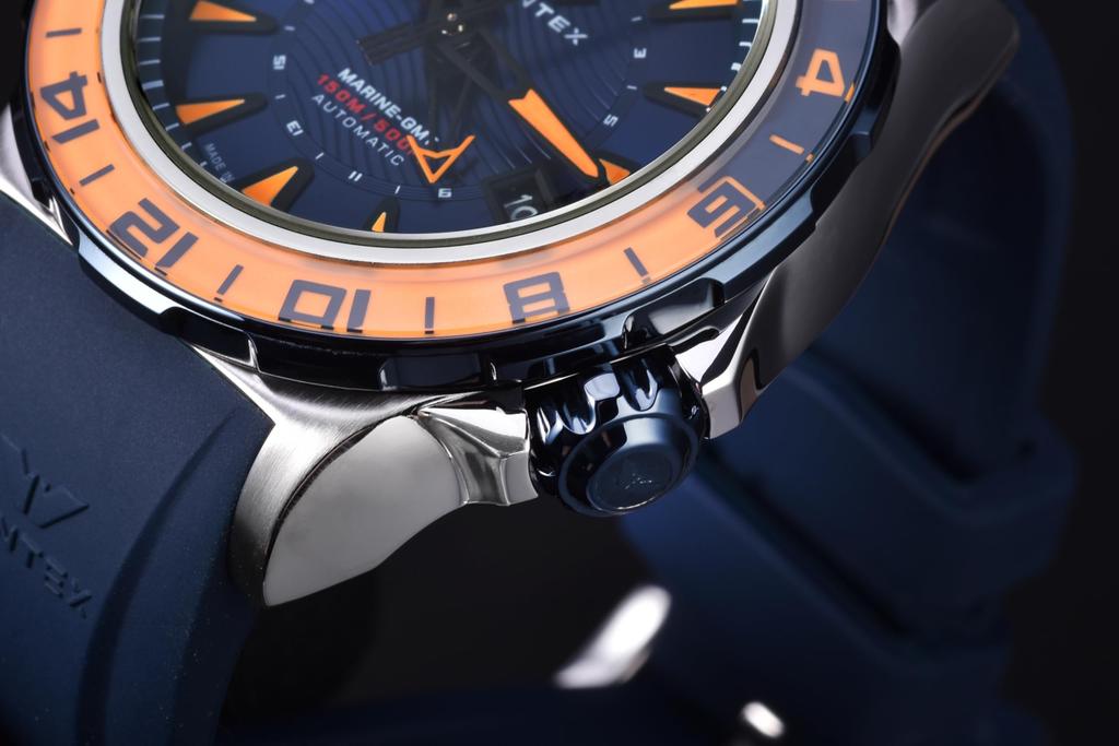 Часы MARINE GMT механические с автоматическим подзаводом, лимитированная серия из 88 экземпляров, синие [KENTEX] S820X-06 мужские