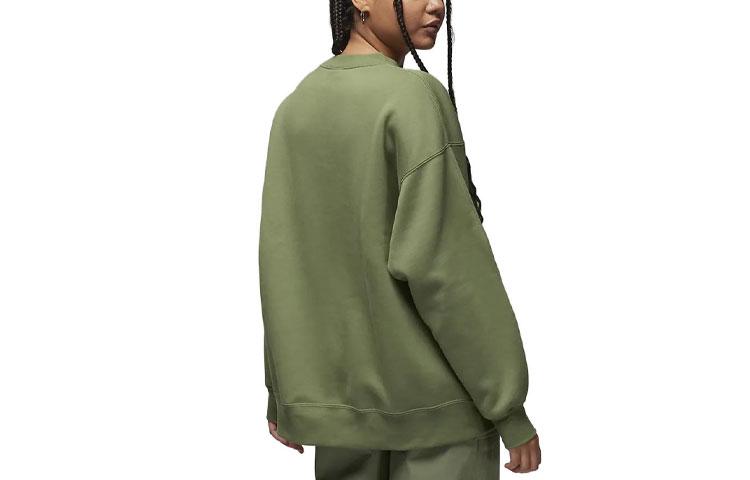 Women's Sweatshirt Jordan Flight Solid Color Crew Neck Thickened And Fleece Lined Casual Sports Sweatshirt