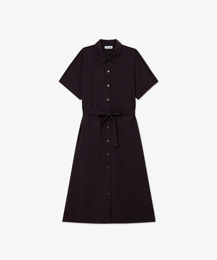 LACOSTE Women'S Belted Short Sleeve Shirt Dress Ef306E-56G Lfa
