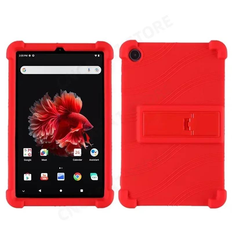 For Digma Pro Star 14 4G T606 8.4" Tablet PC Drop resistance Soft Silicone Shockproof Cover Case with Rear Kickstand
