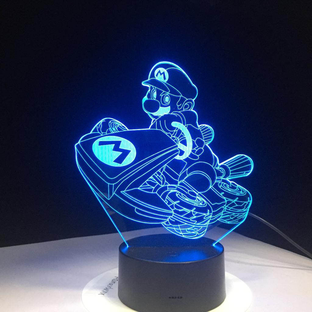 Factory Dropshipping ODM Rechargeable Touch Switch Dog Arylic Panel Box Table Night Lamp 16 Colors Change 3D LED Light