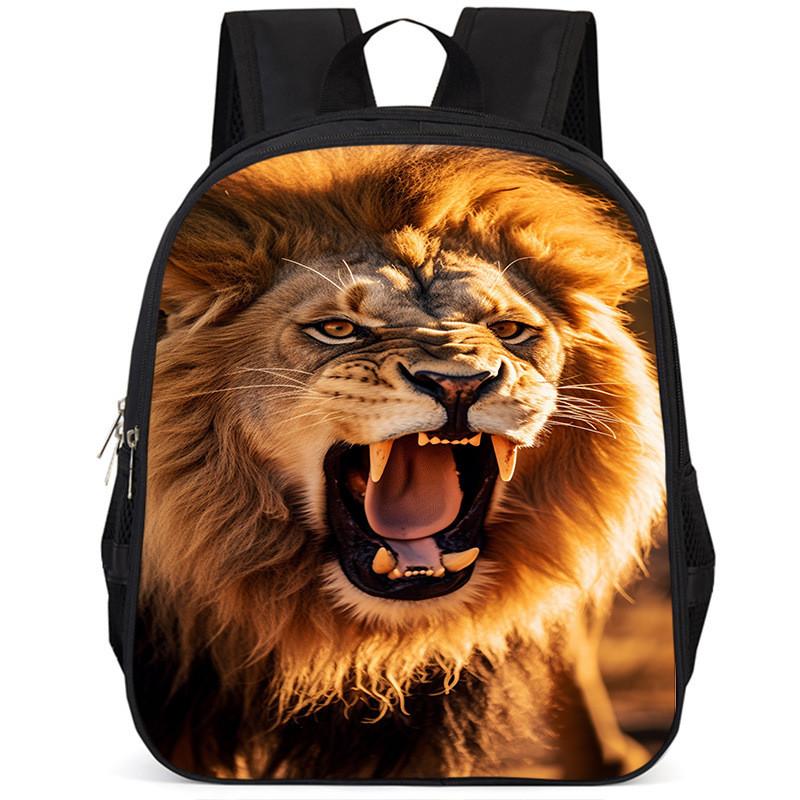 Вместительный школьный рюкзак Lion 15 дюймов из ткани Оксфорд для детей, легкий и эргономичный