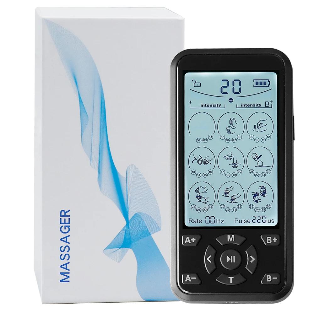 36 режимов Электрический Tens Relax Мышечный стимулятор EMS Акупунктурный массажер для тела Цифровая терапия Машина для похудения Электростимулятор