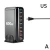 Новое зарядное устройство 600 Вт GaN USB C 8-портовое USB Type C PD Fast 14 для iPhone Station Charging 15 PD3.1 Ad E2X7