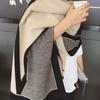 Autumn and Winter Scarf Women's Shawl Korean Version Versatile Thickened Double Sided Enlarged Scarf Air Conditioned Room Nap Warm Dual Purpose Cloak
