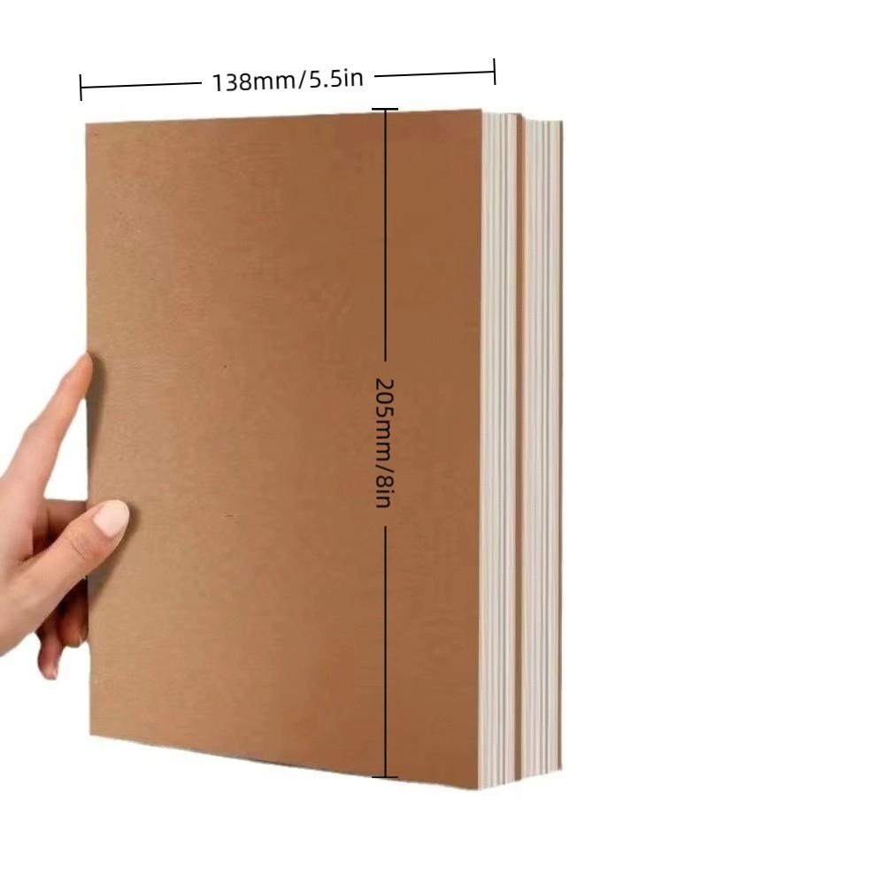 Horizontal Line Square Line Notebook A5 Blank Book Thickened Kraft Paper Notebook  Study Office
