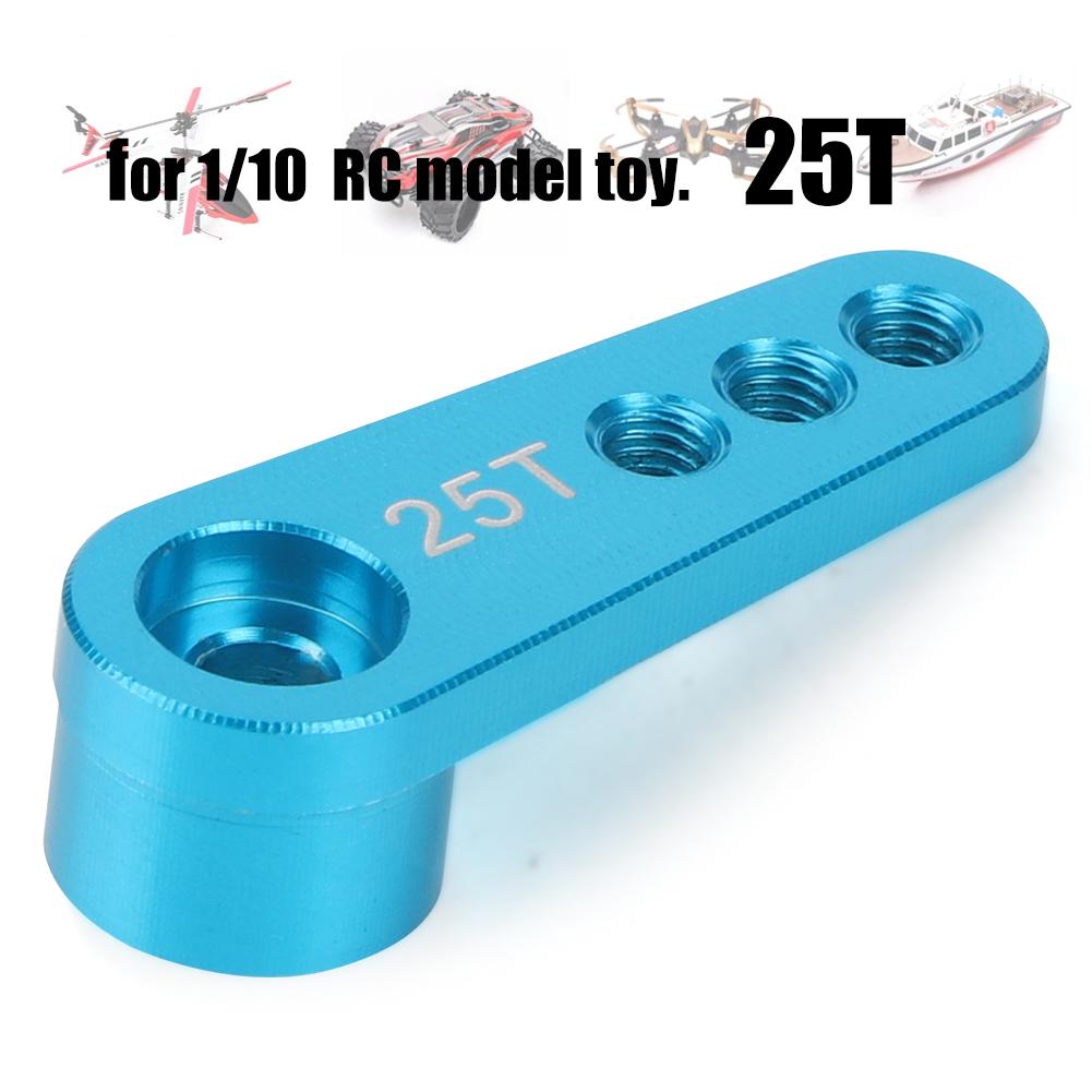 Aluminum Alloy RC Steering Servo Half Arm Horn 28.5mm 25T for 1/10 Truck (Blue)