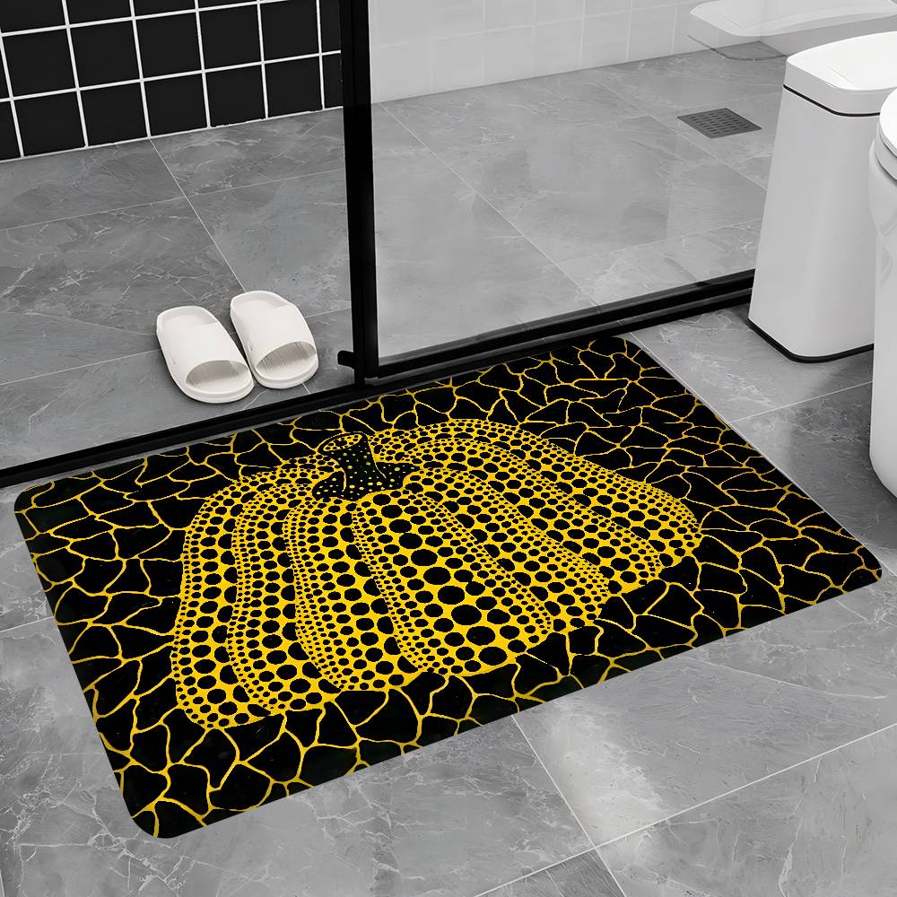 Artwork Classic K-kusama Y-yayoi Bathroom Mat Anti-slip Absorb Water Long Strip Cushion Bedroon Mat Welcome Doormat