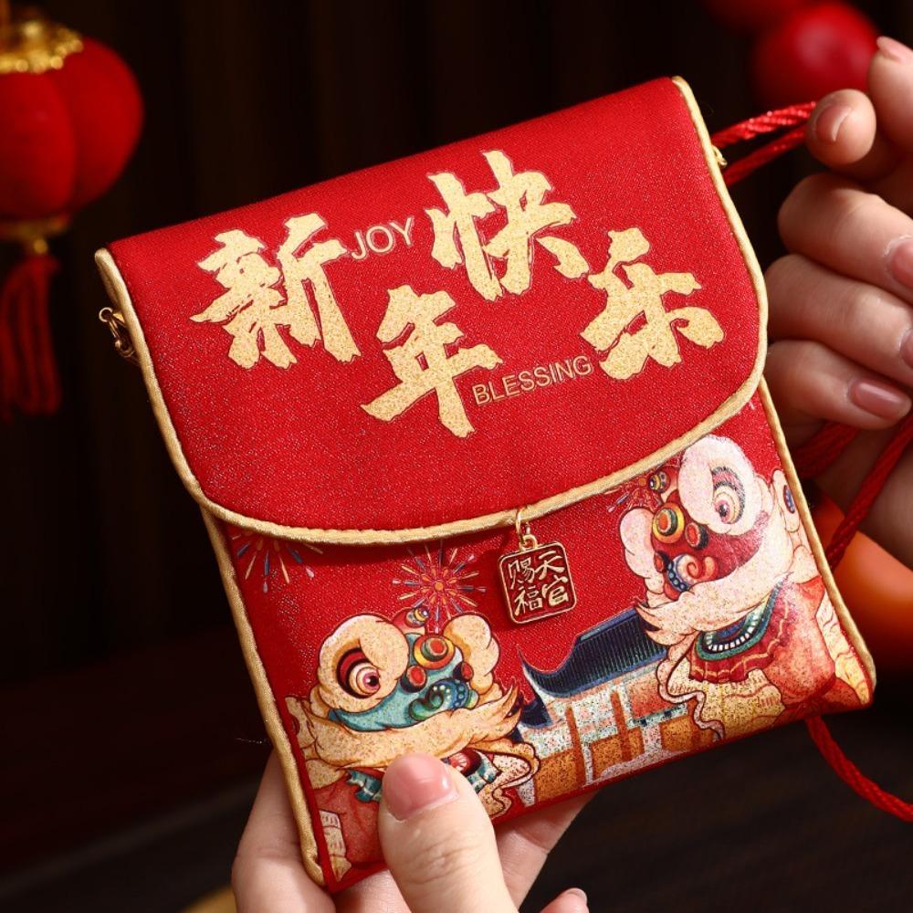 Snake Chinese Year Packet Envelopes Cloth New Year Pocket Bag New Gift Bags Party Supplies