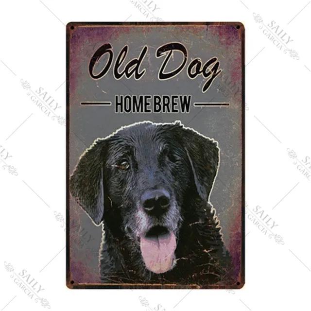 Dog Rules Metal Print Plates Lovely Bulldog Boxer Beagle Great Dane Metal Tin Sign Poster Vintage Pub Bar Sign Man Cave Plaques