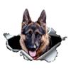 B0138# 13cm/17cm/26cm/30cm Self-adhesive 3D Decal German Shepherd Pet Dog Car Sticker Waterproof Auto Decors On Bumper Rear Window Loptop