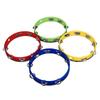 4Pcs Wooden Tambourine Set Metal Jingles Handheld Tambourine Drum for Churches Concerts Percussion Instrument