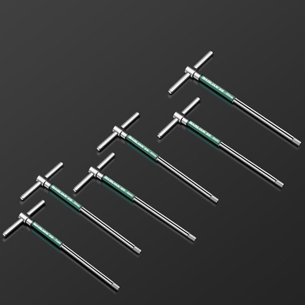 Ручной инструмент для ремонта Шестигранный ключ Аллена 2,5/3/4/5/6/8/10 мм Т-образный торцевой ключ Т-образный гаечный ключ Дом