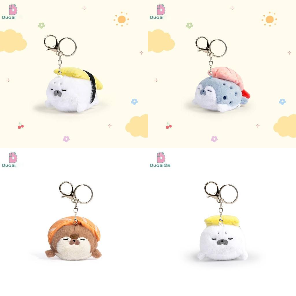 Sushi Otter Mini Plush Stuffed Animal Keychain For Bag Charm Gift For Kids Special Characters Included