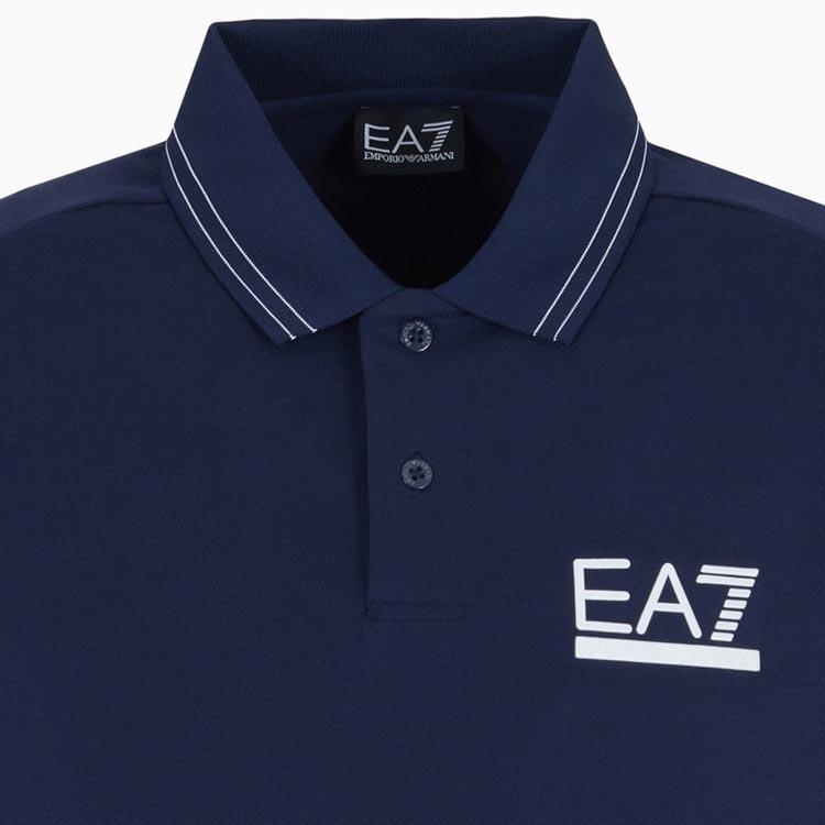 EMPORIO ARMANI EA7 SS24 Polo Shirt Men's Navy Blue 3DPF25-PJ04Z-1554