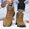 Men's Extra-Large Waterproof Northeast Snow Boots, Thick Velvet, Non-Slip, High-Top, Size 46/47, Outdoor Mountaineering.