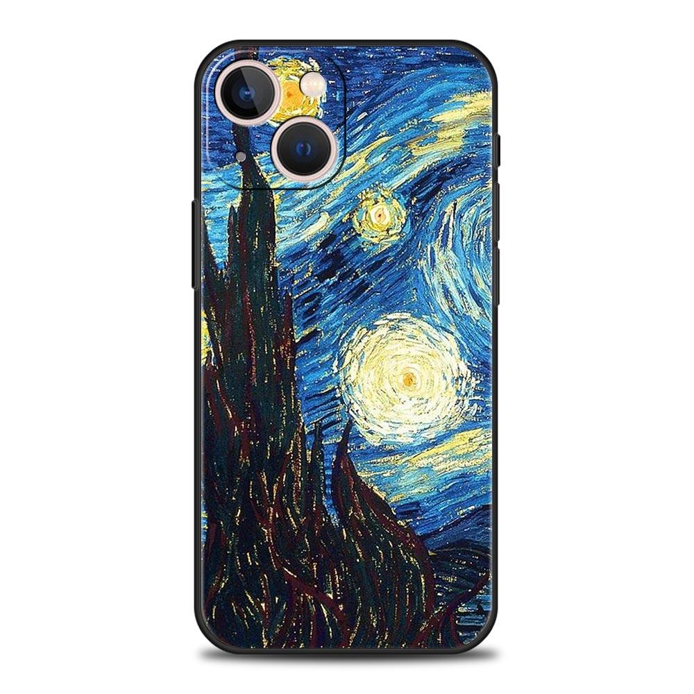 Чехол для телефона с масляной картиной Ван Гога для iPhone Apple 14 13 Pro Max 12 11 Mini 7 8 Plus XR XS X SE 2020 Защитный корпус Мягкий чехол Funda