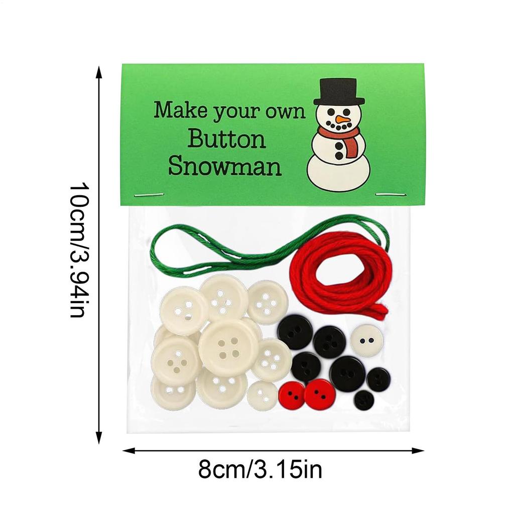 DIY 4pcs Christmas Button Ornament Making Kit Christmas Snowman/Santa Claus/Christmas Tree/Angel Button Pendant Making Set
