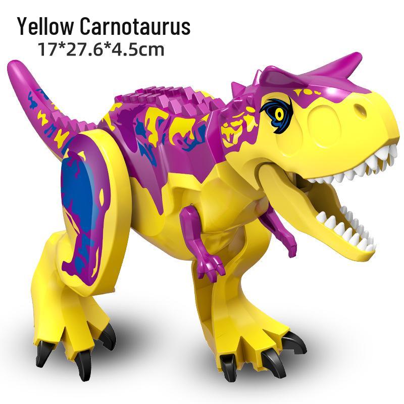 Строительные блоки динозавров юрского периода: Собранный T. Рекс, Брахиозавр, Карнотавр, Дилофозавр