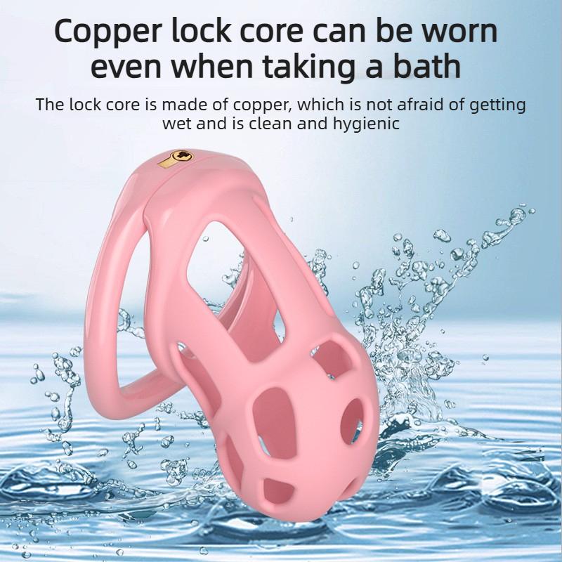 Silicone Chastity Cage Cock Lock Penis Ring Sex Toys For Sissy Men Stretcher BDSM Gay Erotic Urethral Device Adult Bondage Toys
