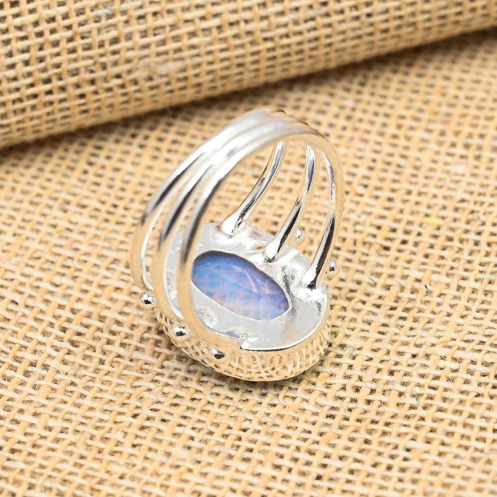 Великолепный молочный опал, драгоценный камень, стерлинговое серебро 925 пробы, милые ювелирные кольца ручной работы для нее