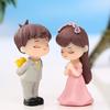 1 Pair Couple Cartoon Anti-crack Figures Marry Clear Texture Standing Decorate Scene Layout Proposal Wedding Couple Ornaments