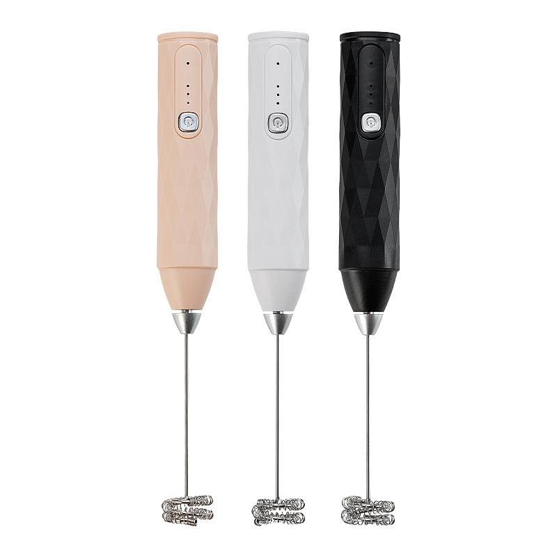 Cross-Border New Style Rechargeable Stainless Steel Plastic Modern Minimalism Milk Frother Coffee Whisk Stirring