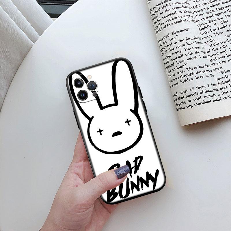 Чехол-обложка премиум-класса Bad Bunny для iPhone 16 15 14 13 Pro Max Plus Mini