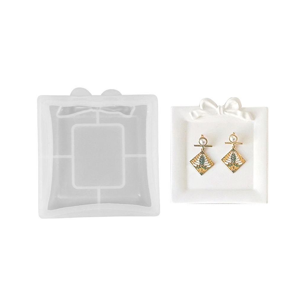 Лоток для хранения, силиконовая форма, сделай сам, кристаллический бантик, форма для лотка, формы для эпоксидной смолы, гипса, бетона, цемента, поделки, литейная форма