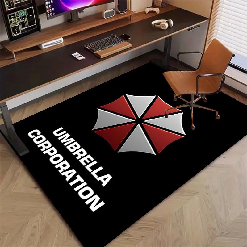 Umbrella Corp Polyester Carpet, Soft Indoor Mat for Office Chair, Living Room, Computer Desk - Decorative Home Office Rug Design