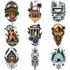 9 шт. Временные татуировки Купол Новая школа Традиционные Иглу Колизей Наклейки для временных татуировок Небоскреб Для мужчин Женщин Руки