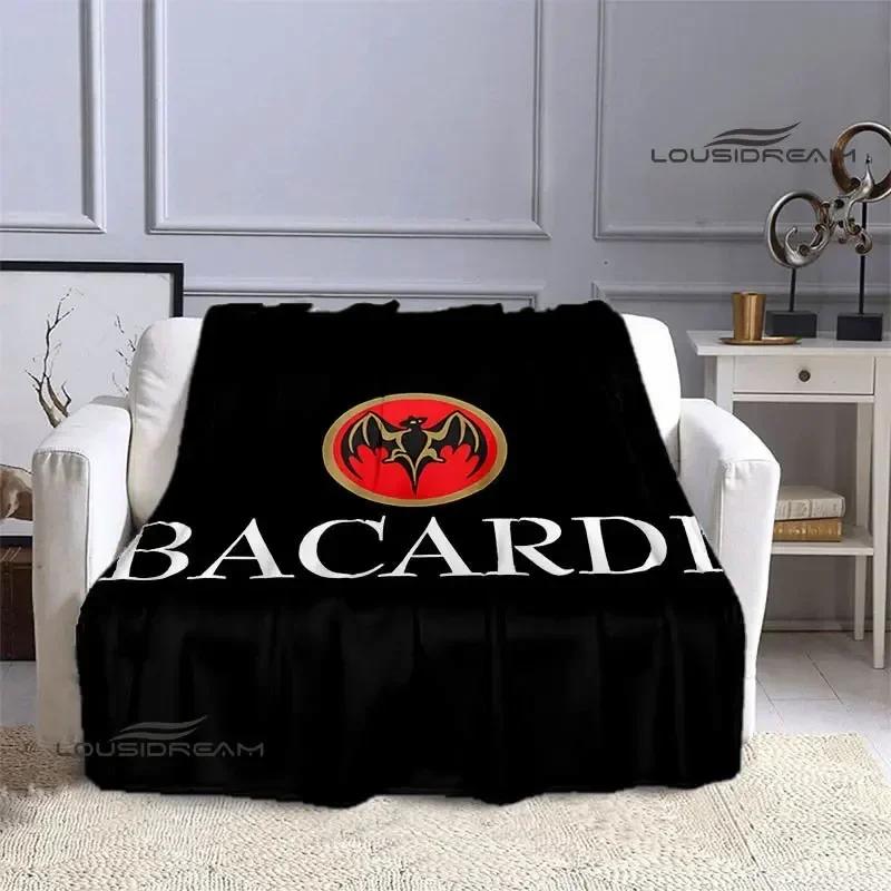 Плед с принтом логотипа Bacardi wine детский теплый красивый фланелевый мягкий и удобный домашний дорожный плед подарок на день рождения