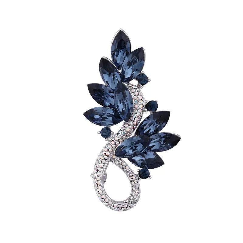 Роскошная хрустальная именная брошь, высококачественный женский корсаж с бриллиантами, легкая роскошная брошь высокого класса, аксессуары для костюма