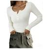 Women S Crew Neck Knit Long Sleeve Slim Fit Basic Top