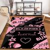 Blackpink Born Pink Heart Design Rug Non-slip rug suitable for living room and bedroom sofas