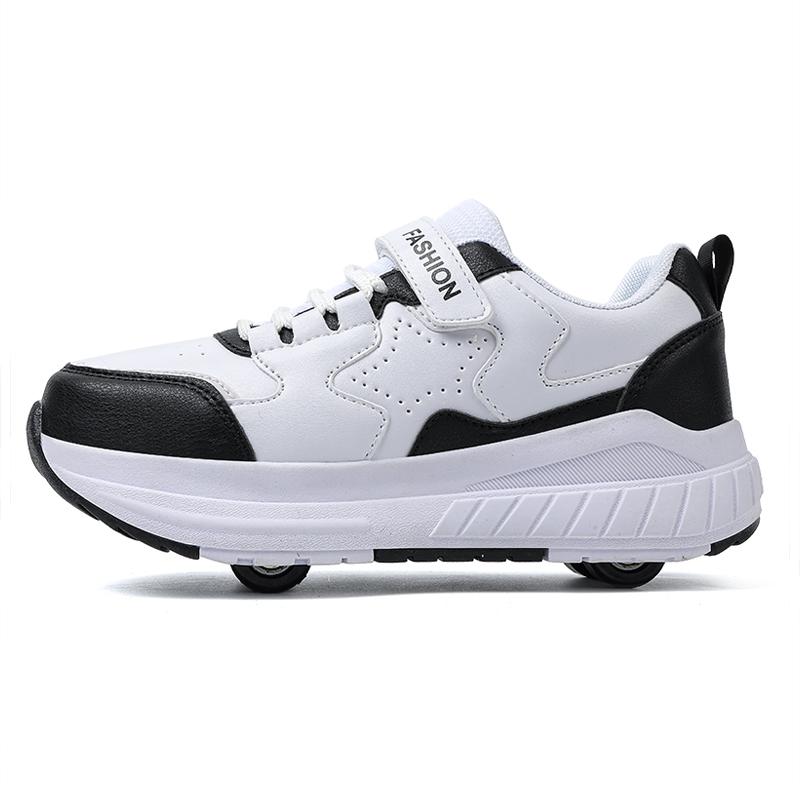 31-40Girls Four Wheels Sports Shoes Children Detachable Flat Shoes Dual-purpose Boys Skates Shoes