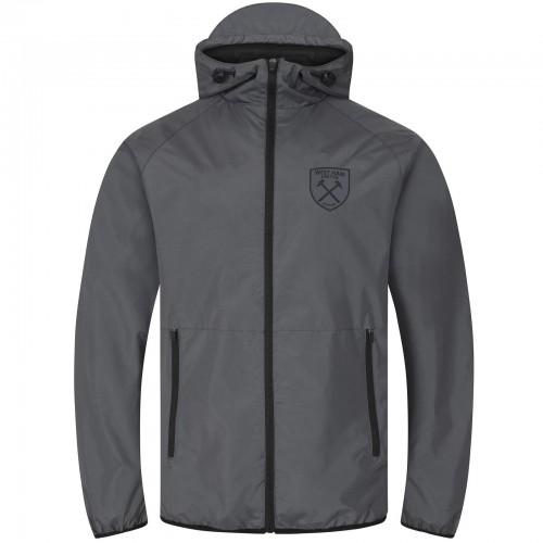 West Ham United FC Mens Crest Peaked Windbreaker