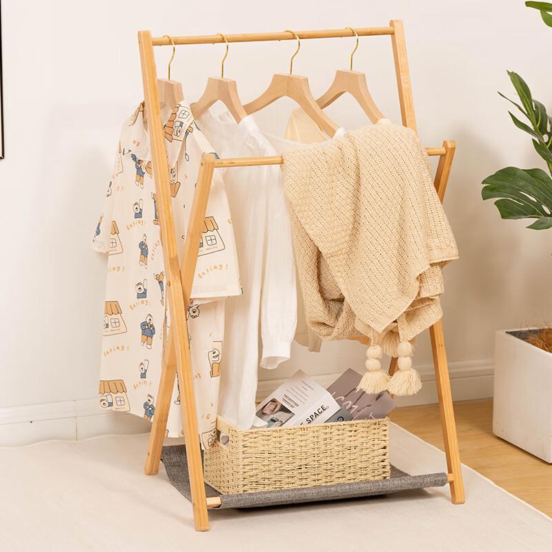Zhaiwanjia Foldable Bamboo Cross-Design Coat Rack
