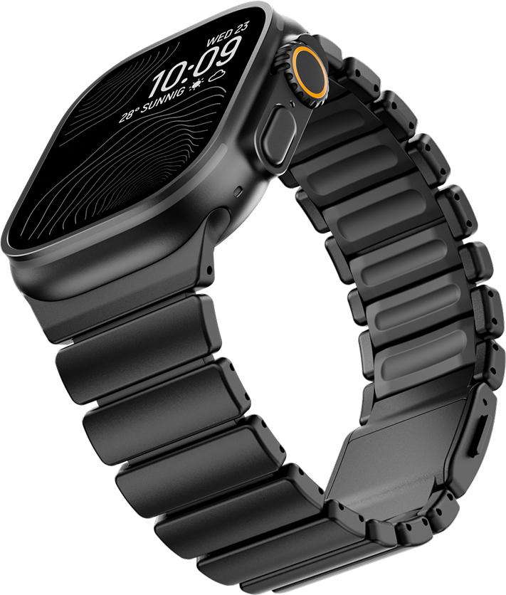 Титановый фторкаучуковый ремешок для Apple Watch Ultra 3 2 49 мм 46 мм 45 44 мм Магнитный ремешок для Iwatch 11 10 9 8 7 SE Роскошный ремешок для часов