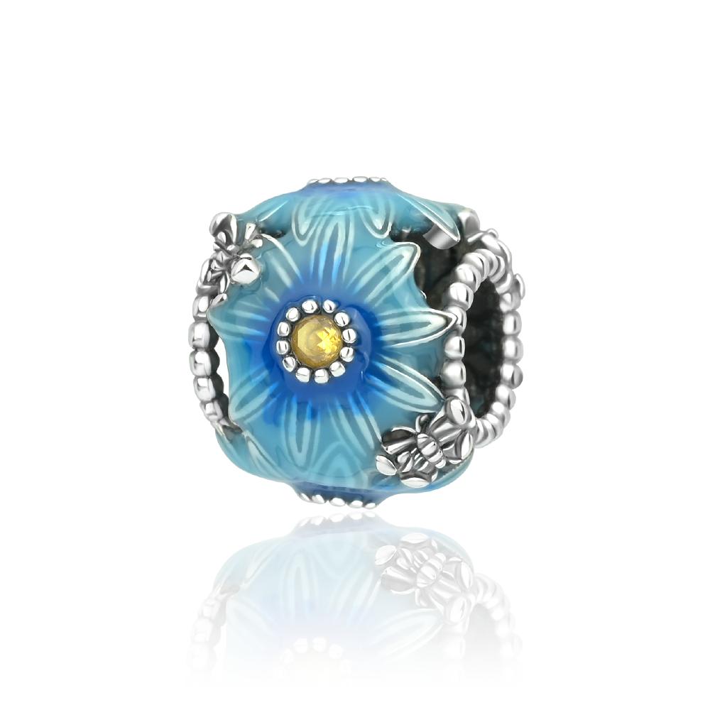 Медный браслет Copper Fit Original Шарм Ювелирные изделия Сделай сам Синий клип Бусина Серия Галактика Звездное небо Подвеска Луна Подвеска