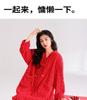 Paibangnu New Year's Red Velvet Warm Nightgown