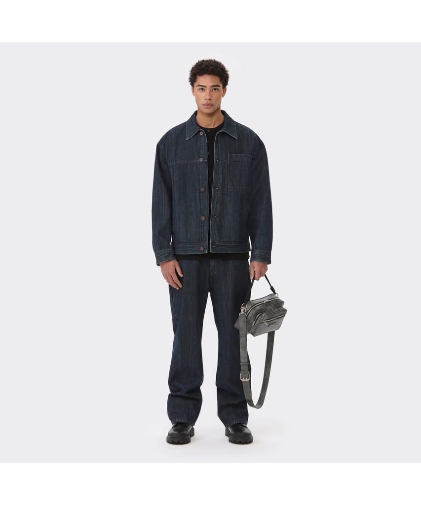 Customellow Blue Wale Denim Trucker Jacket Cwjas26122Bux