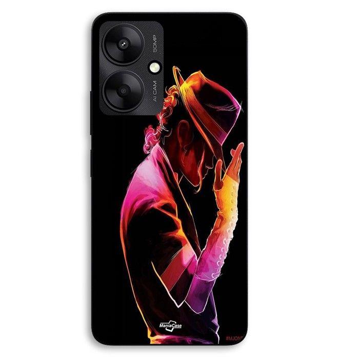 Coque de téléphone - MANIACASE - Xiaomi Redmi 13C 5G - Silicone TPU - Michael Jackson coloré - Noir