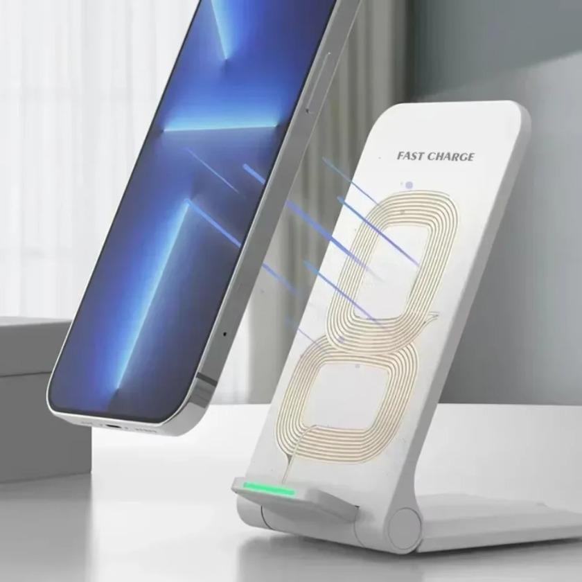 Беспроводное зарядное устройство Настольная подставка Для iPhone 11 12 13 14 15 16 X Pro Max Samsung S24 S23 S22 Xiaomi Быстрая беспроводная зарядная станция